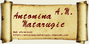 Antonina Matarugić vizit kartica